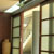Big sliding doors with sandblasted glass
